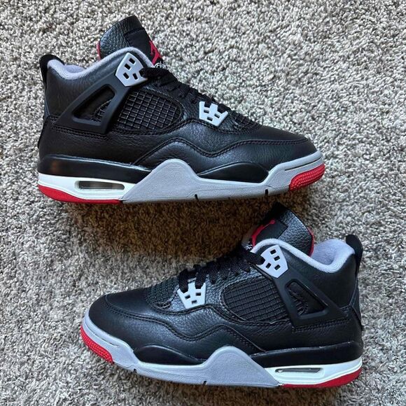 Nike Air Jordan 4 Retro Reimagined Bred Size 5 Youth (Size 6.5 Women's) - Picture 1 of 8